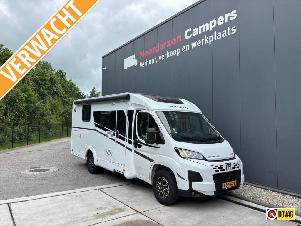 Sunlight V69 Adventure - Queensbed - na huurseizoen 2026, Caravans en Kamperen, Campers, Automaat, Standaard zit, Sunlight, Ringverwarming