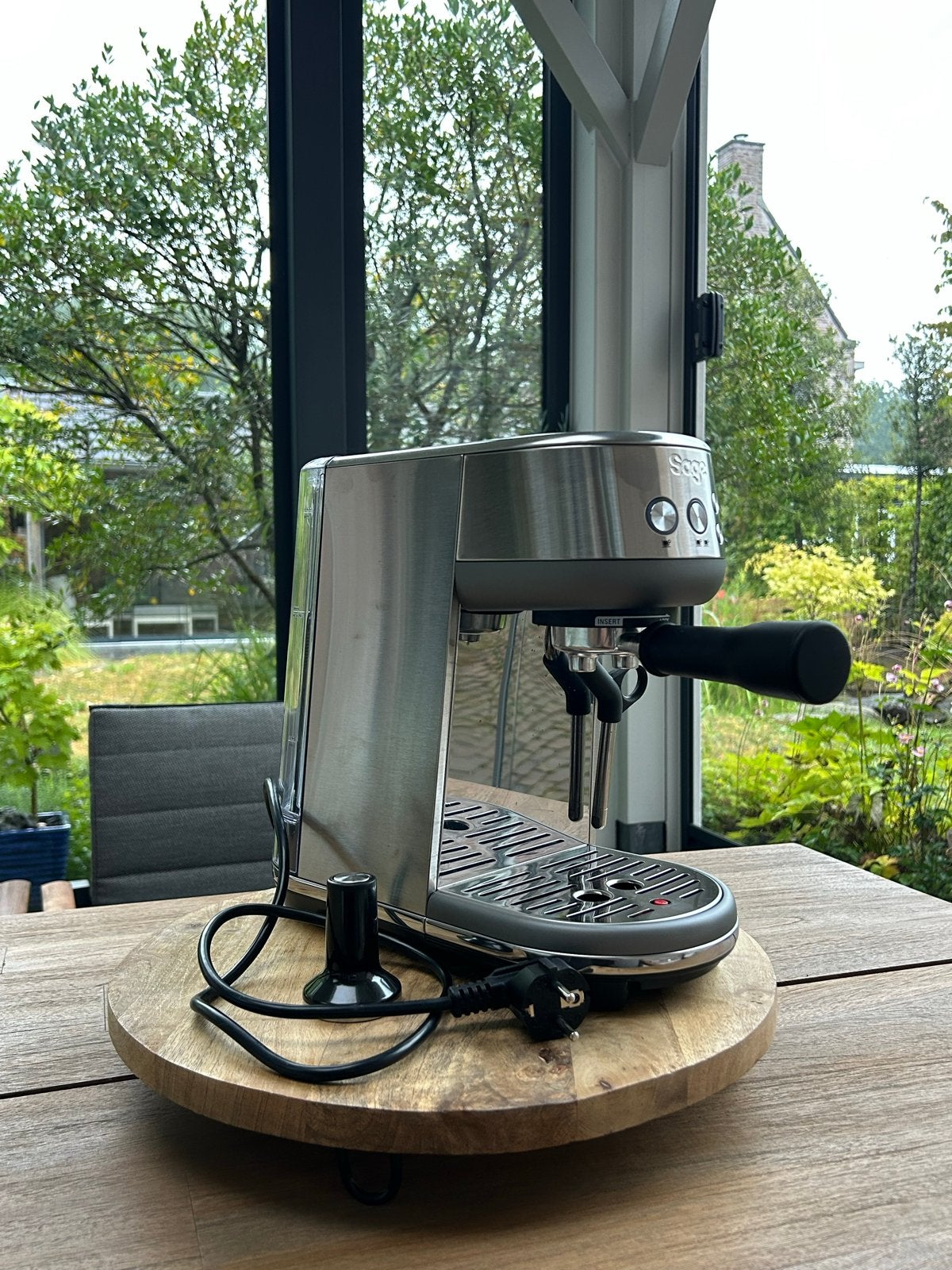 Sage Bambino Espressomachine - Zo goed als nieuw, Witgoed en Apparatuur, Afneembaar waterreservoir, Espresso apparaat, Gemalen koffie