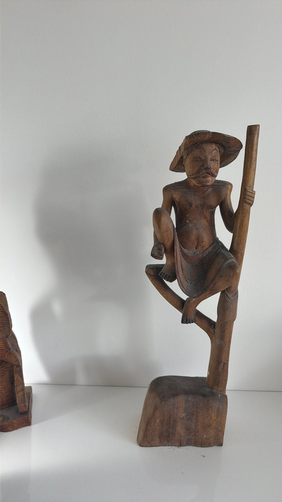Houten Balinees beeld van rijstboer (houtsnijwerk), Antiek en Kunst, Kunst | Beelden en Houtsnijwerken, Ophalen of Verzenden