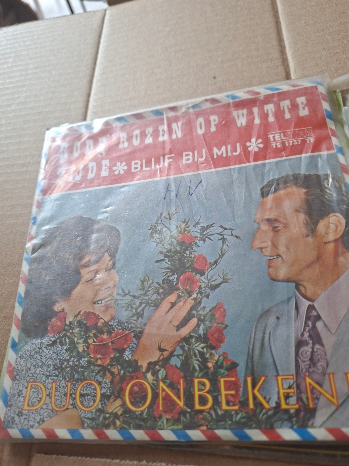 duo onbekend  blijf bij mij, Cd's en Dvd's, Vinyl | Nederlandstalig, Ophalen of Verzenden, Zo goed als nieuw, Overige formaten