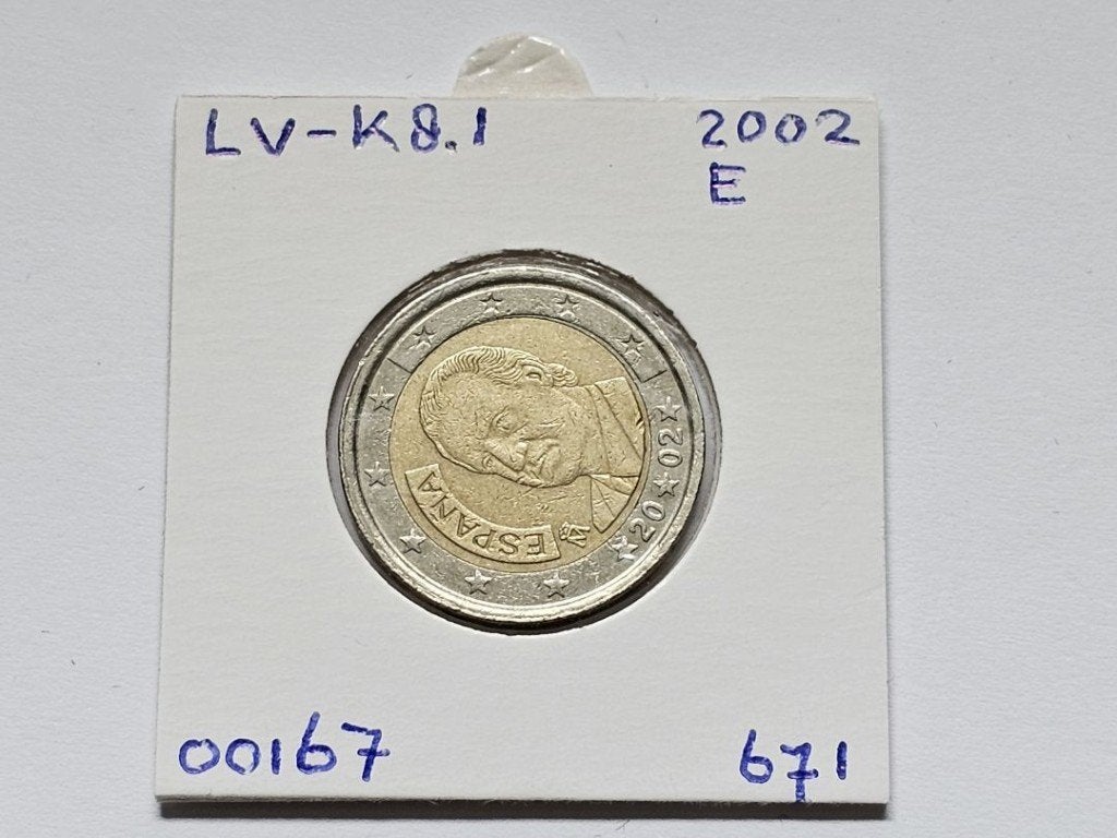 2-euromunt Spanje (E) 2002 Koers LV-K8.1, Ophalen of Verzenden, Spanje, 2 euro, Losse munt