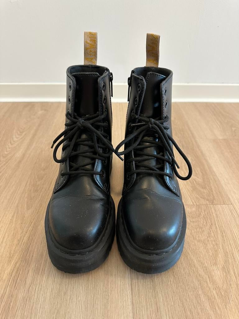 Dr. Martens Vegan Jadon II Mono Platform Laarzen Maat 39, Ophalen of Verzenden, Zo goed als nieuw, Zwart, Lage of Enkellaarzen