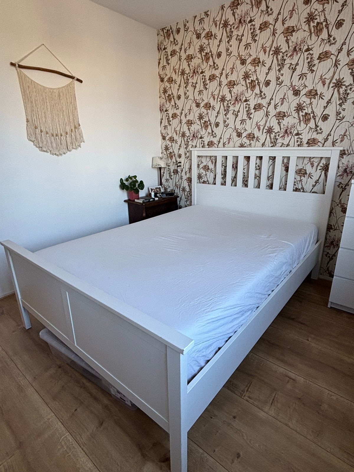 Ikea bedframe 140x200 cm wit, Ophalen, Gebruikt, Wit, 140 cm