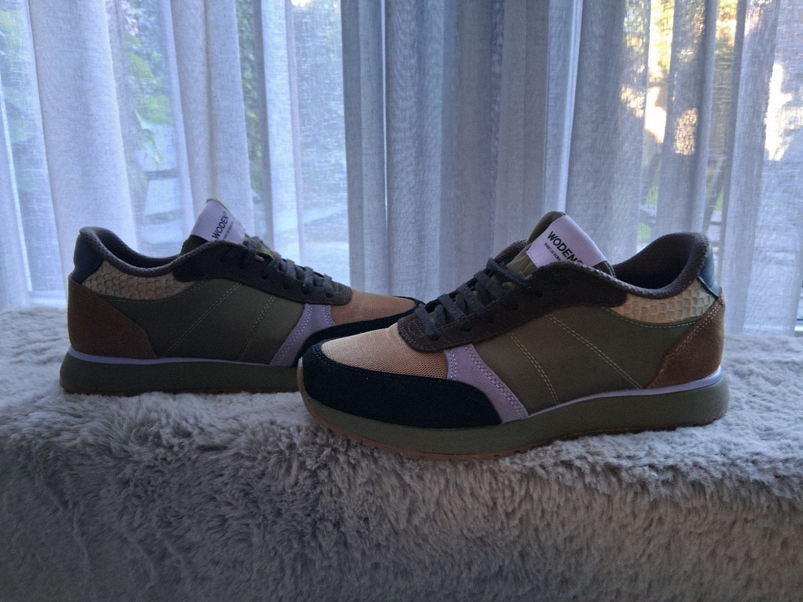 Woden sneakers maat 39 groen, bruin,zand, Bruin, Ophalen of Verzenden, Woden, Sneakers of Gympen