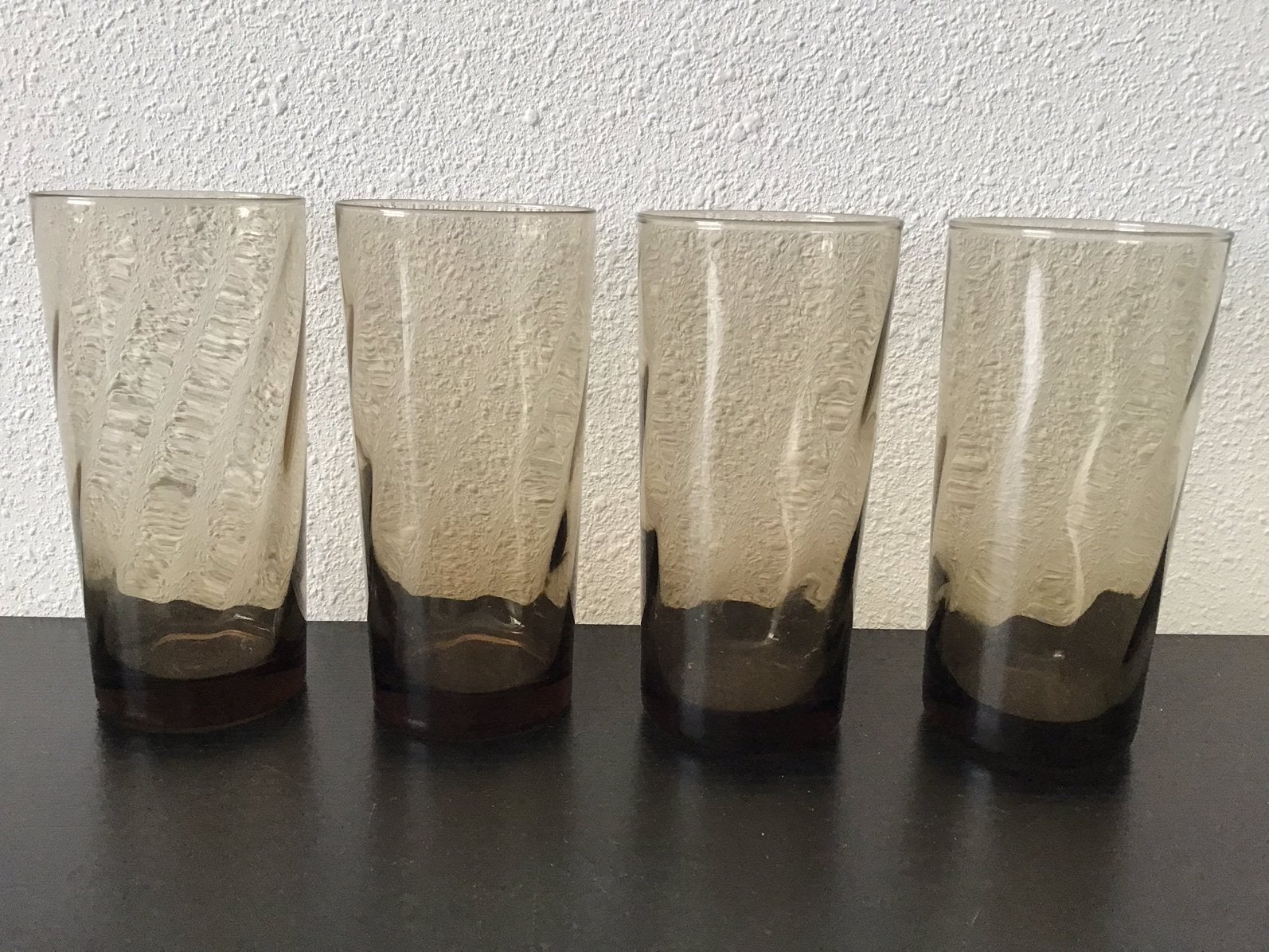4 luminarc swirl rookglazen. Longdrink glas., Verzamelen, Ophalen of Verzenden, Huis en Inrichting