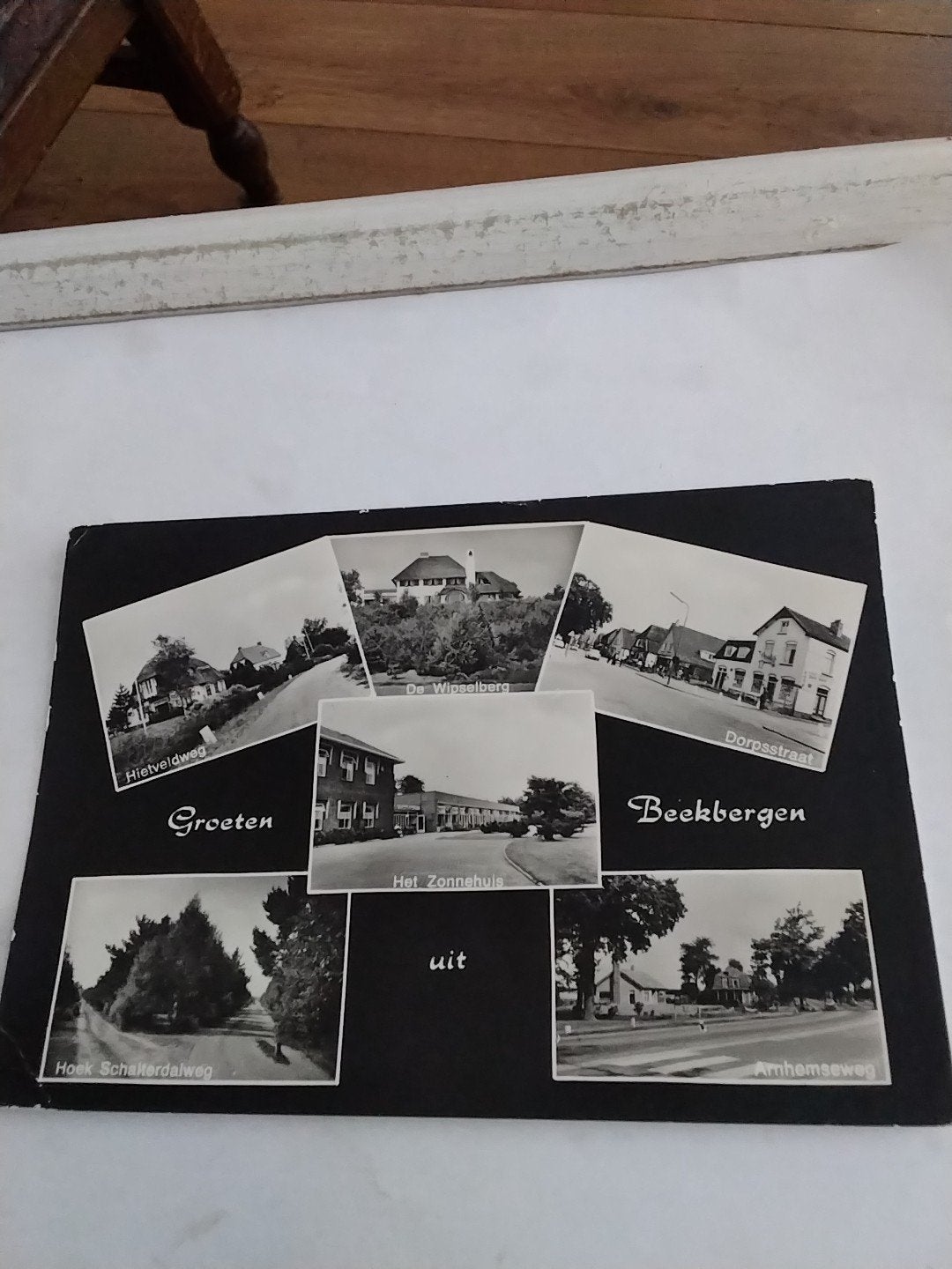 Oude ansichtkaart Groeten uit Beekbergen (Gelopen), Ophalen of Verzenden, 1940 tot 1960, Gelopen, Gelderland