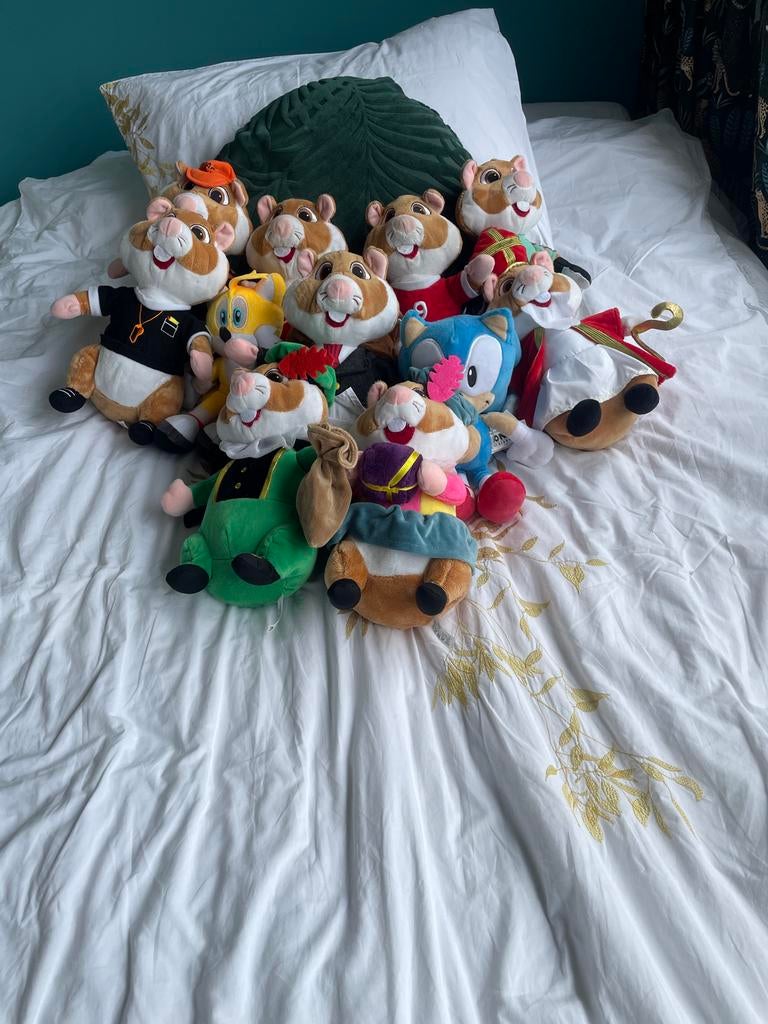 Grote collectie hamster knuffels met Sonic en Tails, Overige karakters, Hamster, Ophalen of Verzenden, Zo goed als nieuw