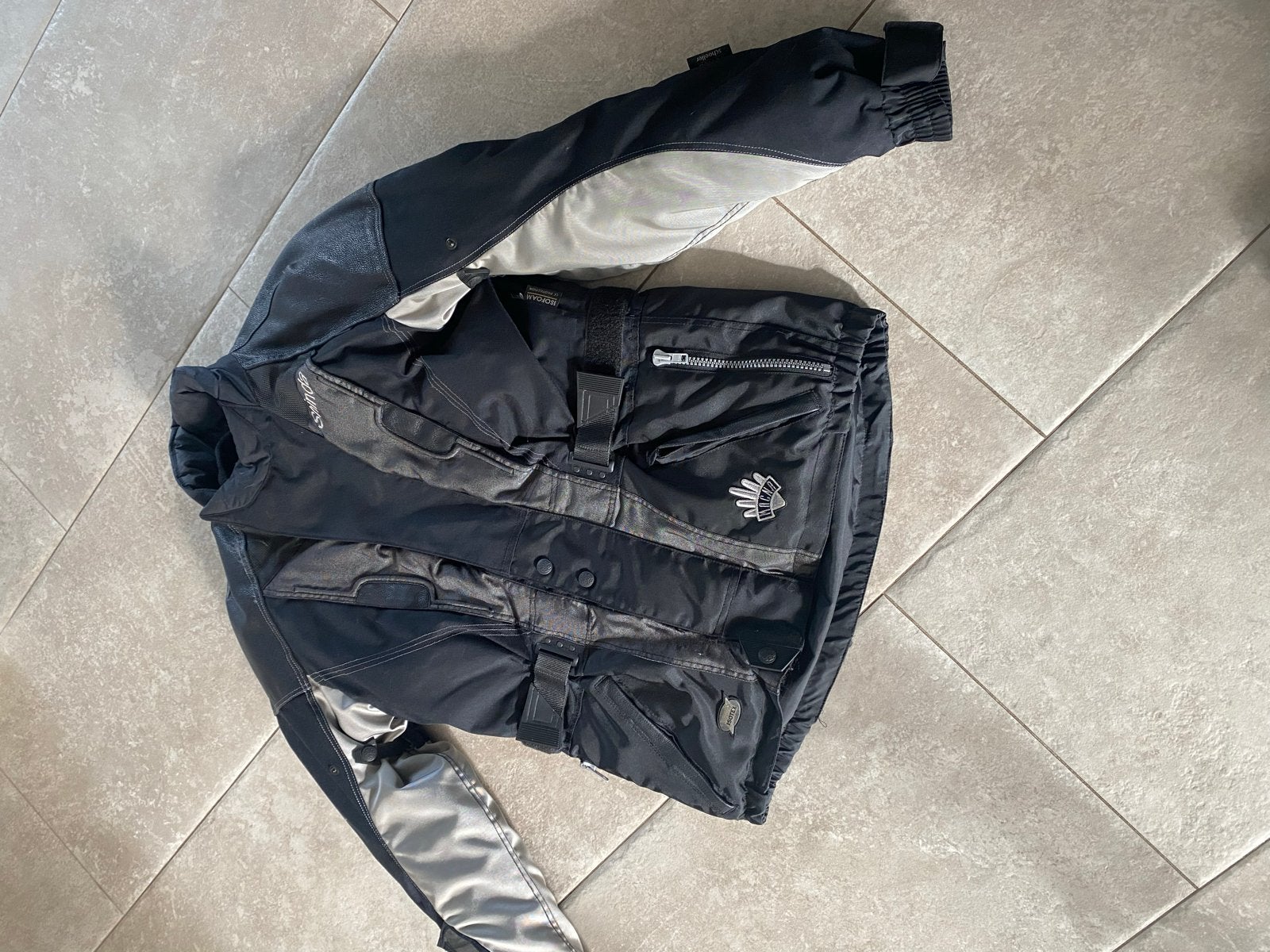 Macna motorjas maat L met protectie - Ideaal voor de winter, Motoren, Ophalen of Verzenden, Tweedehands, Heren, Jas | textiel