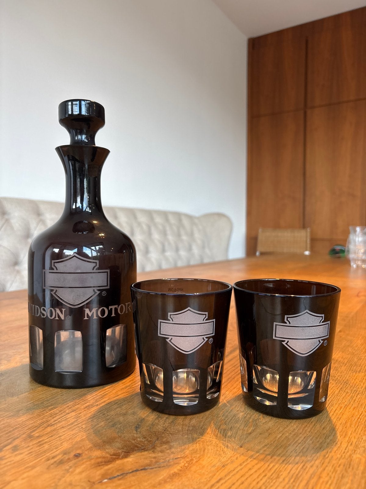 Harley Davidson bar & shield Set - Whisky Karaf en Glazen, Ophalen of Verzenden, Nieuw