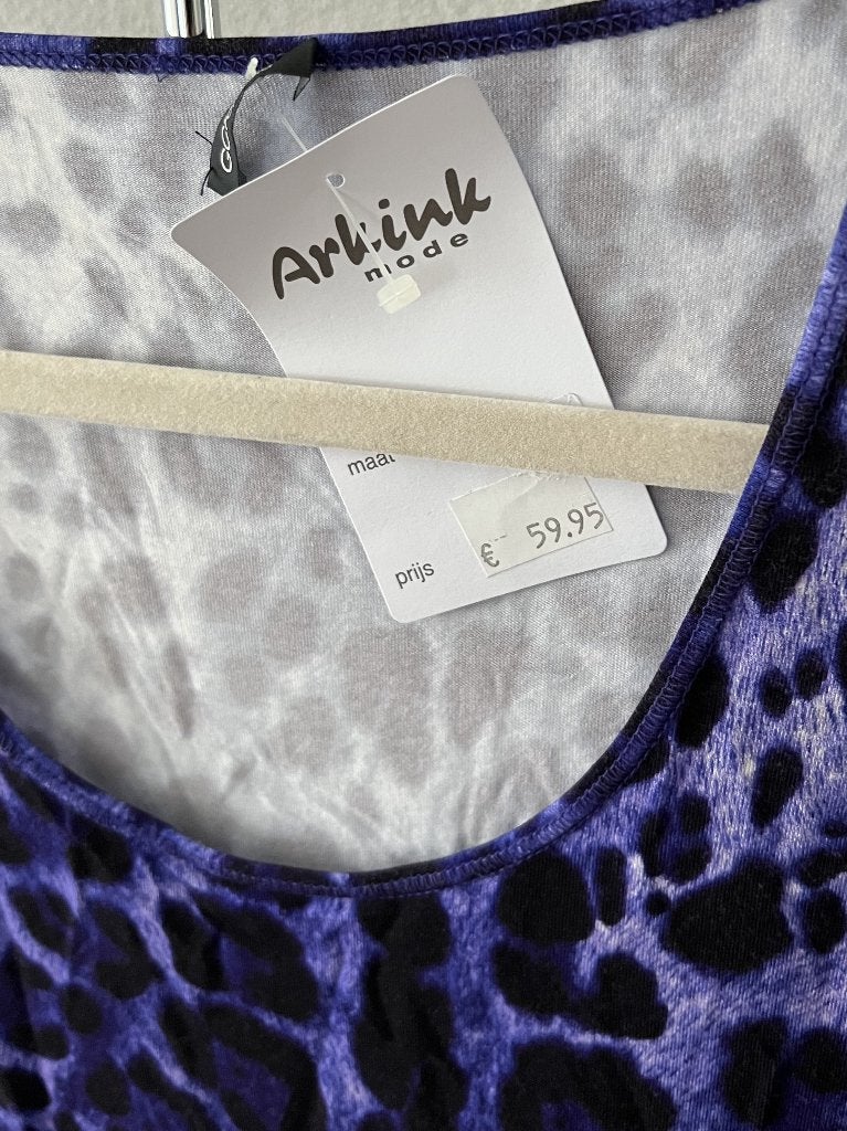 NIEUW GC Fontana shirt top paars animalprint leo maat 42, GC Fontana, Verzenden, Paars, Maat 42/44 (L)