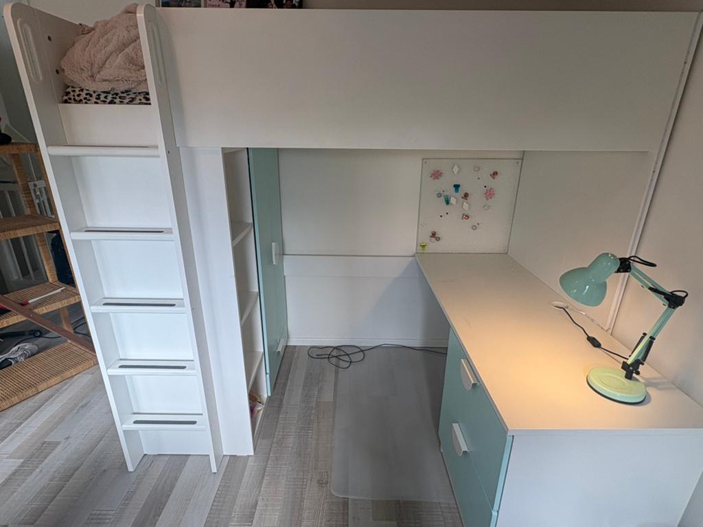 Ikea hoogslaper met bureau, Ophalen, Gebruikt, Hoogslaper