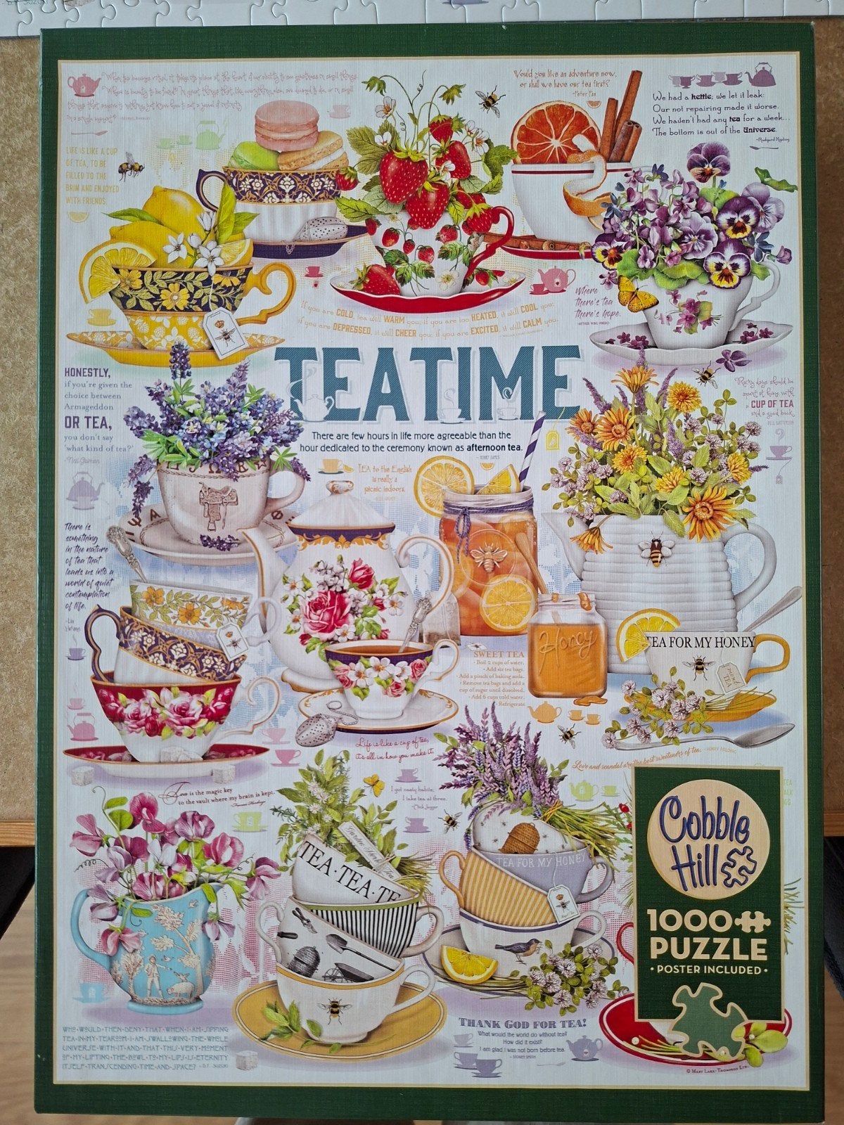 Cobble Hill puzzel 1000 stukjes Tea Time, Hobby en Vrije tijd, Denksport en Puzzels, Ophalen of Verzenden, 500 t/m 1500 stukjes