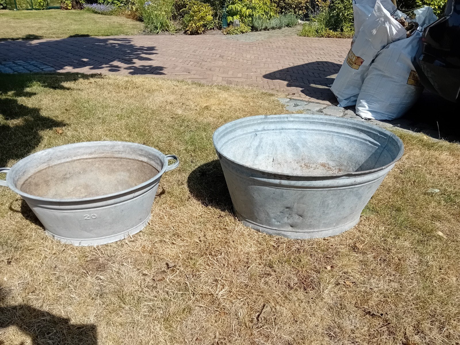 zinken teil, Tuin en Terras, Ophalen, Gebruikt, Balkon, Metaal