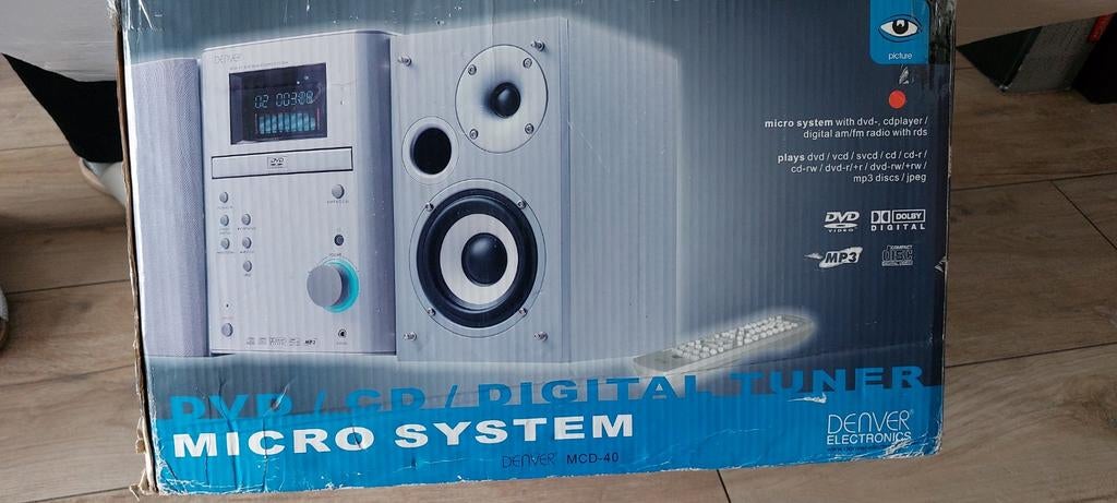 Denver MCD-40 Dvd-Cd mini compo systeem, Overige merken, Tuner of Radio, Ophalen of Verzenden, Zo goed als nieuw