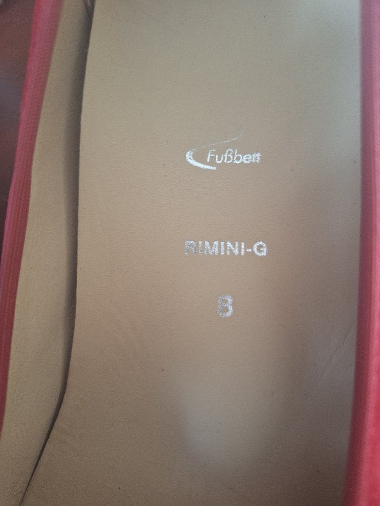 Hassia rode hakken Rimini G mt 8 leer 42, Kleding | Dames, Schoenen, Hassia, Schoenen met lage hakken, Verzenden, Zo goed als nieuw