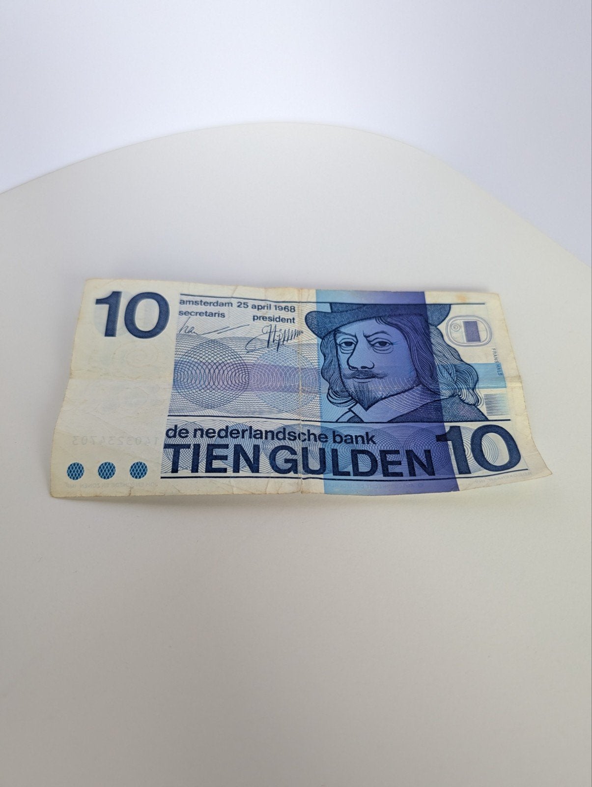 10 gulden Frans Hals (Blauwe Tientje / Joetje), Postzegels en Munten, Verzenden, 10 gulden, Los biljet