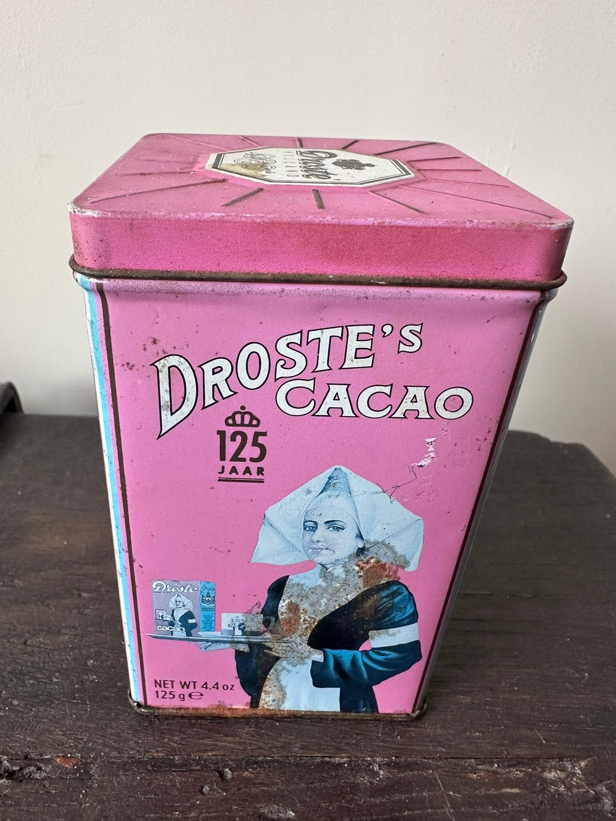 Vintage Droste’s cacao blik uit 1988, Verzamelen, Ophalen of Verzenden, Zo goed als nieuw, Overige, Droste