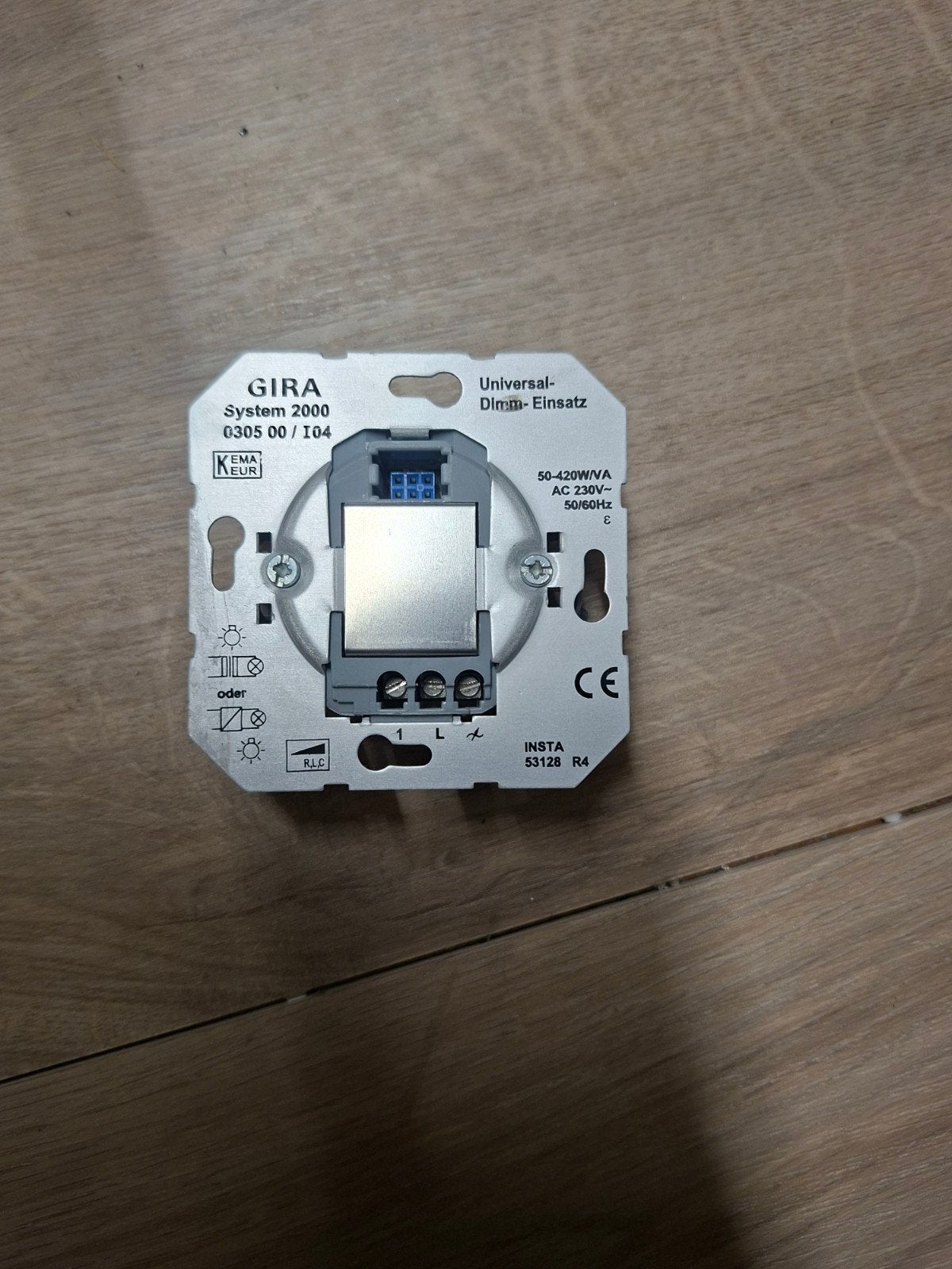Gira System 2000 Universele Dimmer-Inzet 50-420W/VA 2, Ophalen of Verzenden, Gebruikt, Gira, Dimmer