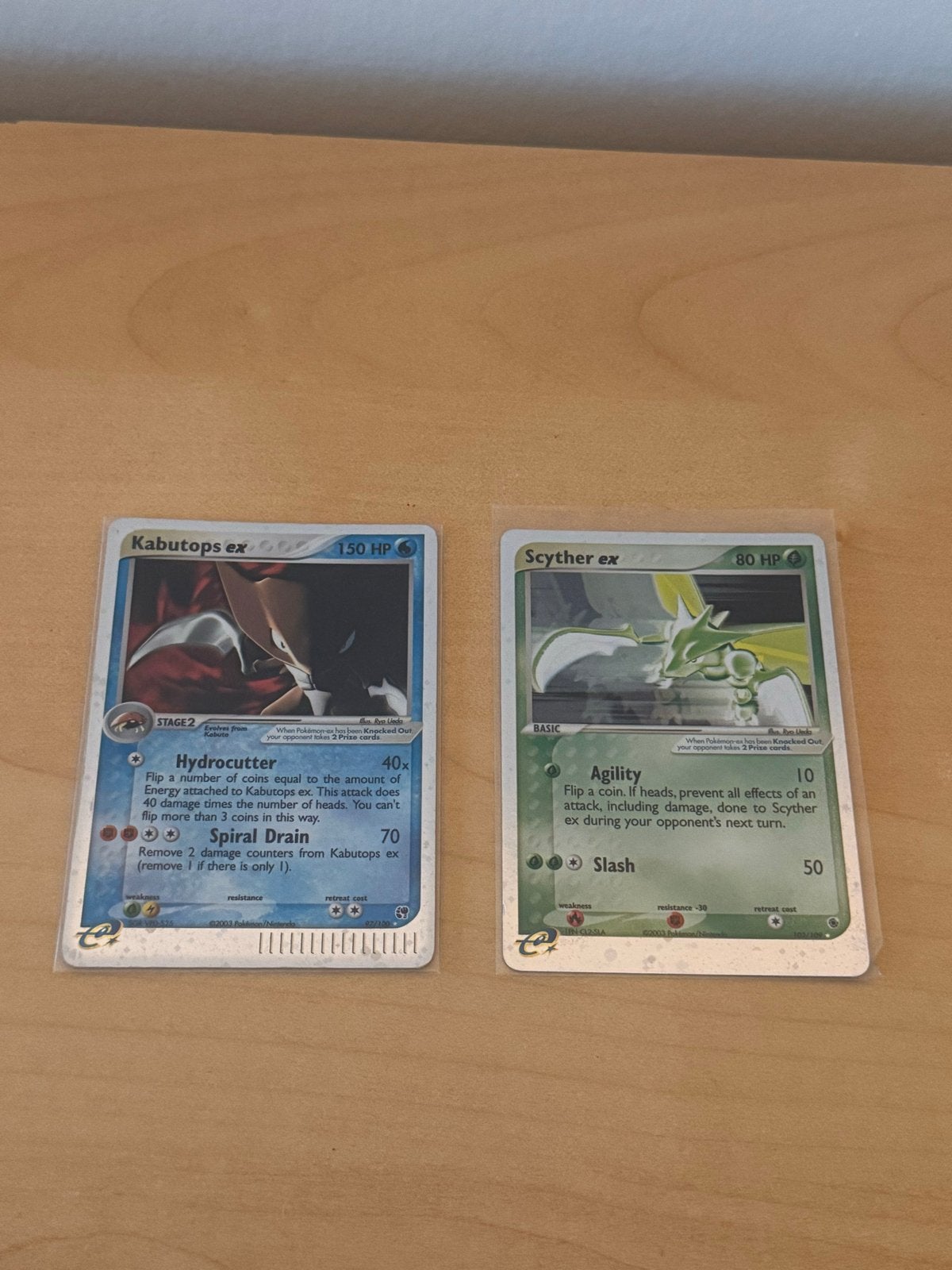Kabutops ex en Scyther ex hele nette staat, Ophalen, Zo goed als nieuw, Meerdere kaarten