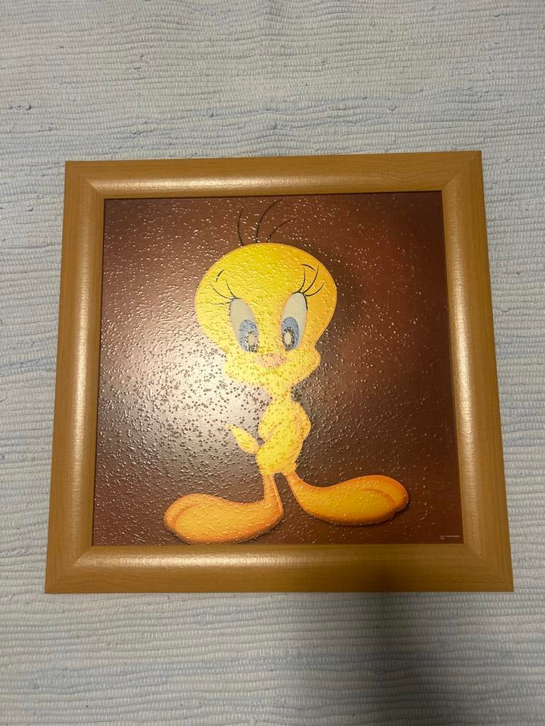 Vintage Tweety Bird ingelijste afbeelding, Ophalen of Verzenden, Zo goed als nieuw