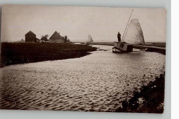 Volendam Binnenvaart transport  FOTOKAART tafereel 1906, Verzenden, Voor 1920, Ongelopen, Noord-Holland