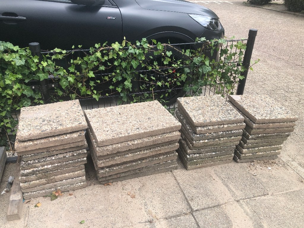 TUINTEGELS GRATIS, Ophalen, Gebruikt, Minder dan 5 m², Beton