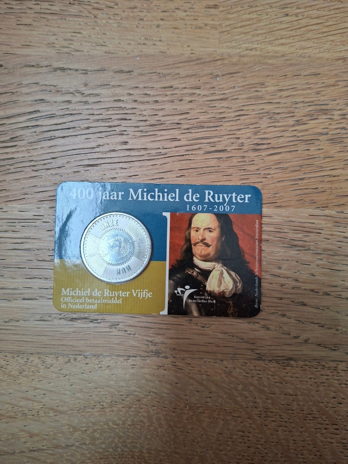 Zilveren Michiel de Ruyter Vijfje 2007, Postzegels en Munten, Koningin Beatrix, Zilver, Euro's, Ophalen of Verzenden