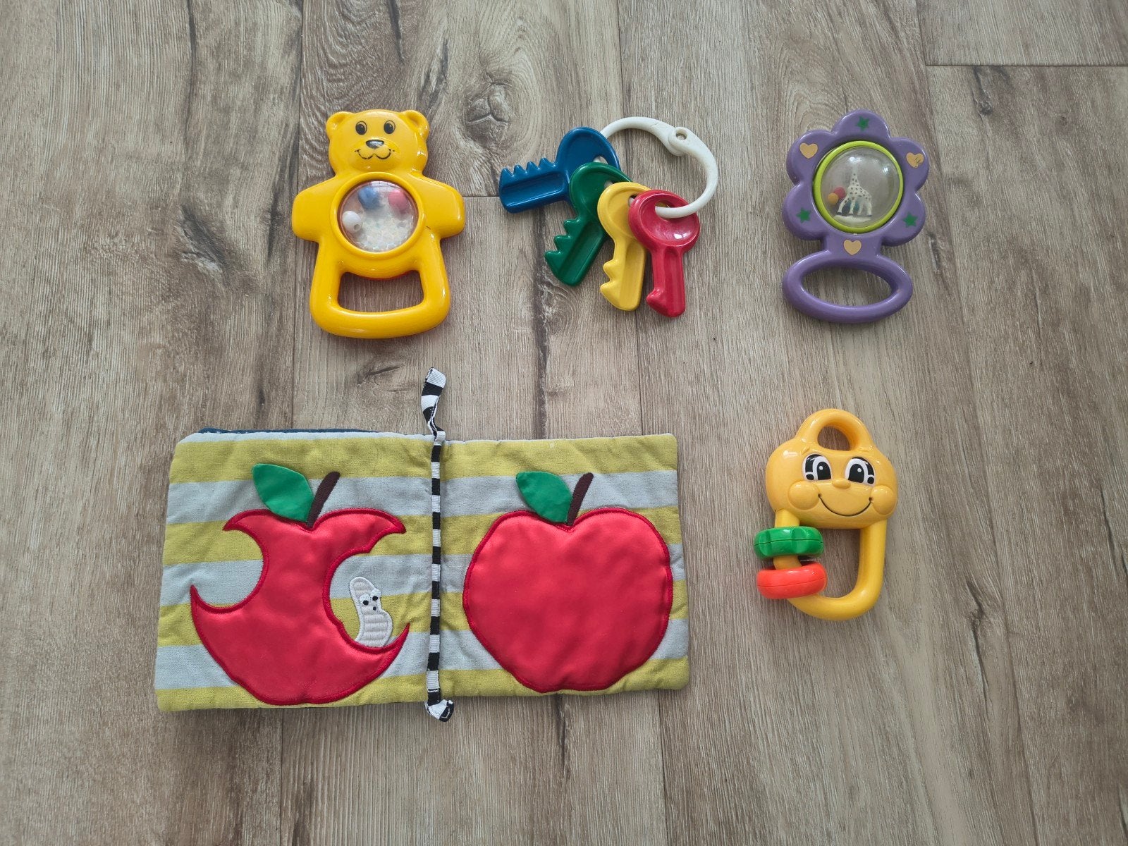 Set vintage babyspeelgoed! Fisher-Price, sleutels, rammelaar, Gebruikt, Onb, Overige typen, Ophalen of Verzenden