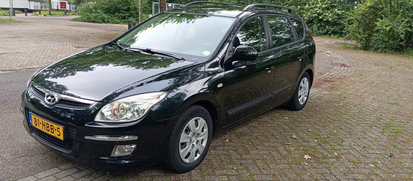 Nette Hyundai i30 1.6 I Cvvt Crosswagon 2008 Zwart, Voorwielaandrijving, Stof, 1591 cc, Zwart
