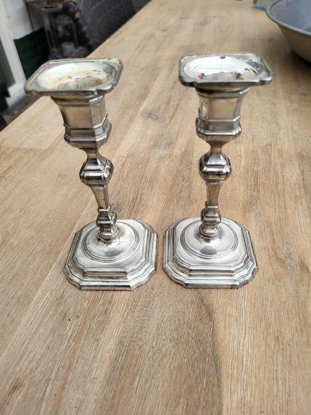 2 vintage BMF West Germany kandelaars, Antiek en Kunst, Ophalen of Verzenden, Overige materialen