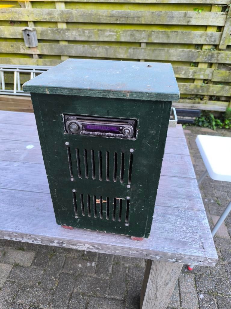Zelfbouw bouwradio met autoradio en versterker, Ophalen of Verzenden, Gebruikt