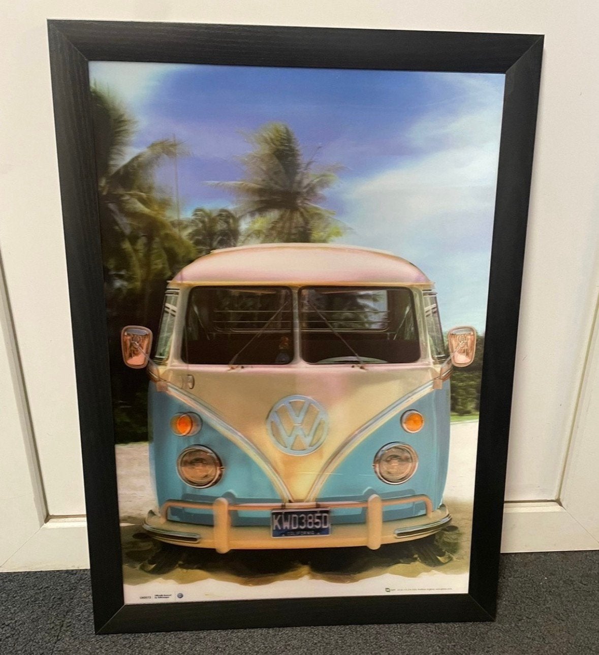 3 d schilderij vintage retro volkswagen bus, Ophalen, Zo goed als nieuw, Minder dan 50 cm, Schilderij