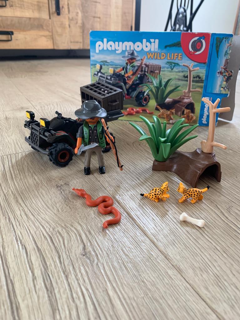 Playmobil wild life 6939 stroper met quad, compleet!, Ophalen of Verzenden, Zo goed als nieuw, Complete set