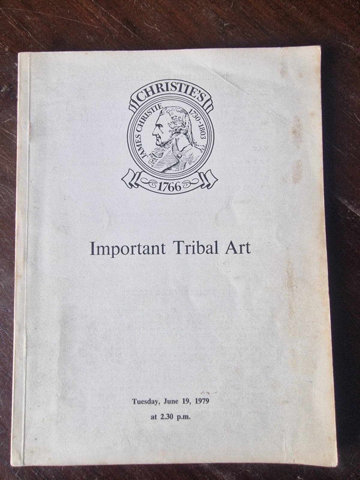 Christie's Veilingcatalogus - Important Tribal Art 1979, Wit, Overige typen, Ophalen of Verzenden, Papier/karton