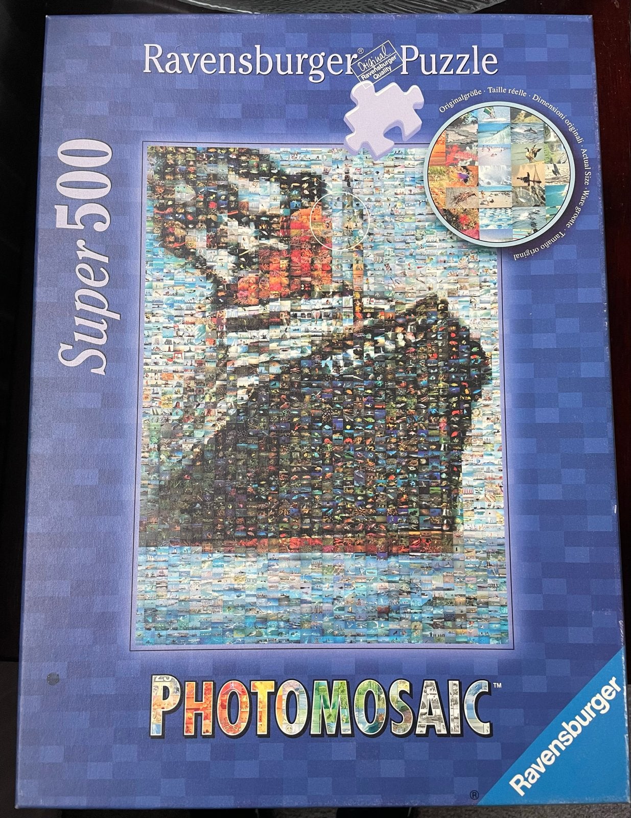 Ravensburger Photomosaic Super 500 Puzzel Schip, Ophalen of Verzenden, Minder dan 500 stukjes, Zo goed als nieuw, Legpuzzel
