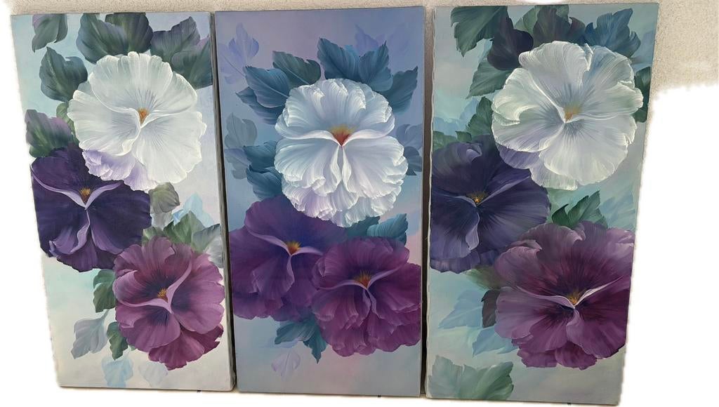 Schilderijen gemaakt tijdens een workshop van Bob Ross, Antiek en Kunst, Ophalen