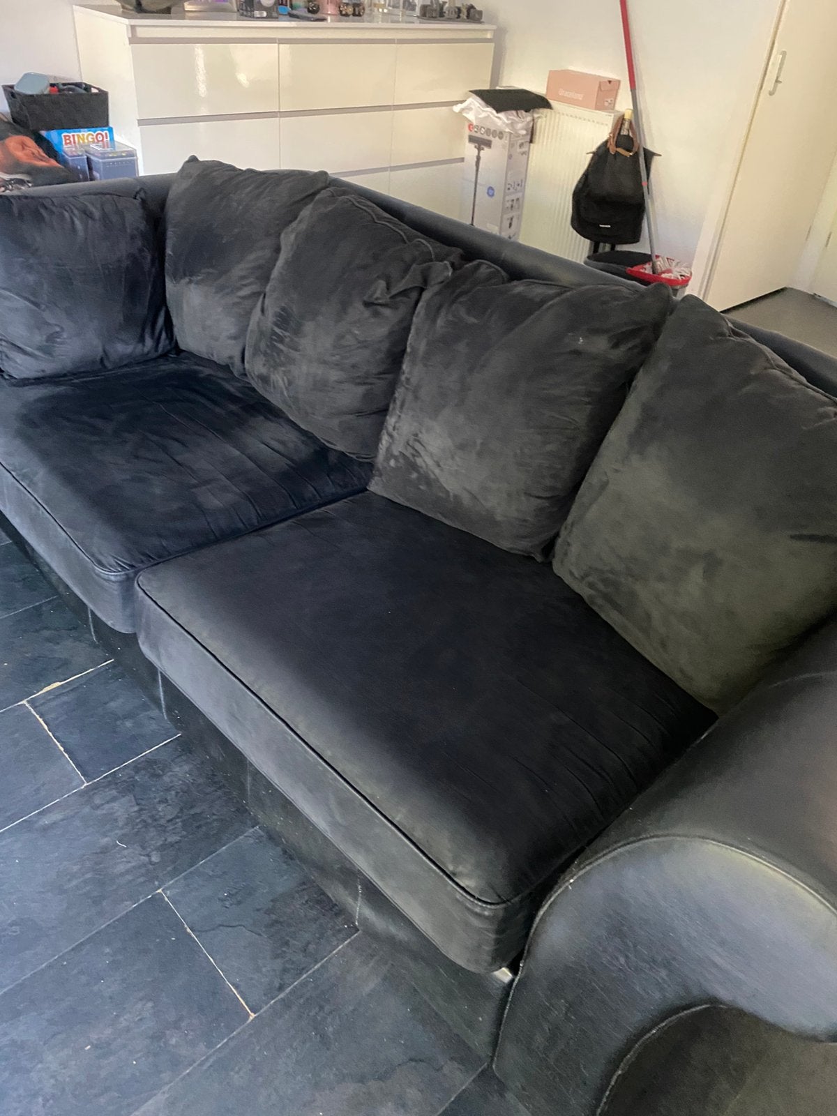 Groot leren bankstelset, Ophalen, Zo goed als nieuw, 75 tot 100 cm, Leer