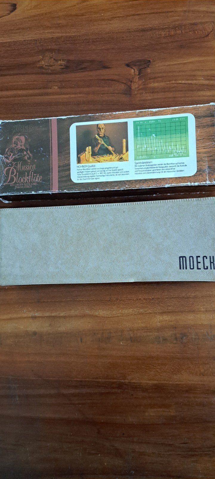 2 Blokfluiten 1 Moech en 1HOHNER in cassette en doos., Muziek en Instrumenten, Blaasinstrumenten | Blokfluiten, Ophalen of Verzenden