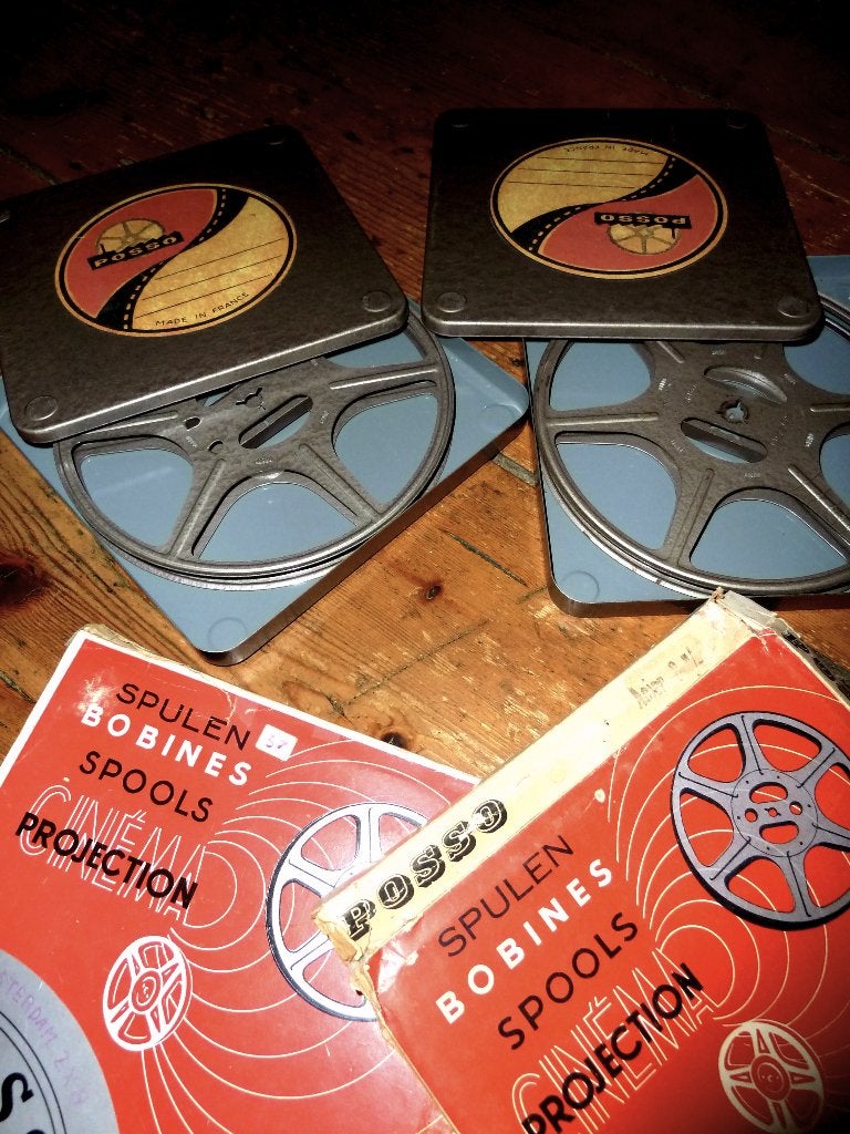 8mm film Vintage Posso Spoelen 120mtr - setjes 1950 mancave, Ophalen of Verzenden, 8mm film