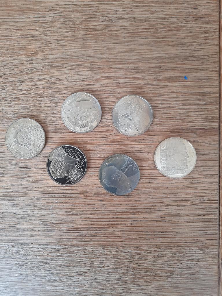 Nederland. 6 x 2,5 ecu .  1993 -1998, Postzegels en Munten, Ophalen of Verzenden, Overige materialen, Nederland