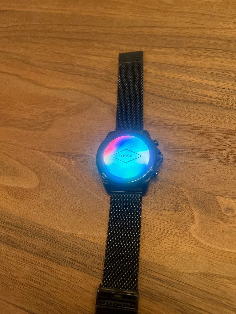 Fossil Gen 6 - 44mm zwart – compleet, Sieraden, Tassen en Uiterlijk, Ophalen, Zwart, Zo goed als nieuw, Android