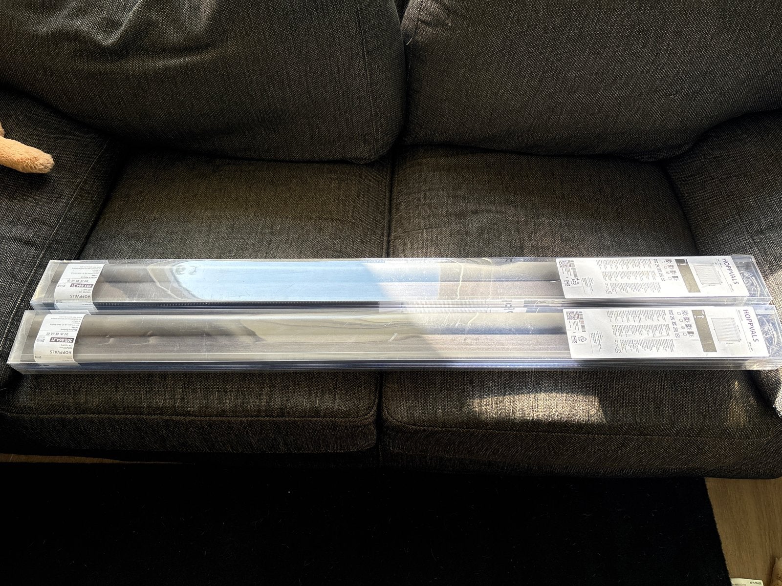 IKEA Hoppvals rolgordijnen 100x155 cm (2 stuks), Nieuw, Grijs, 150 tot 200 cm, 50 tot 100 cm