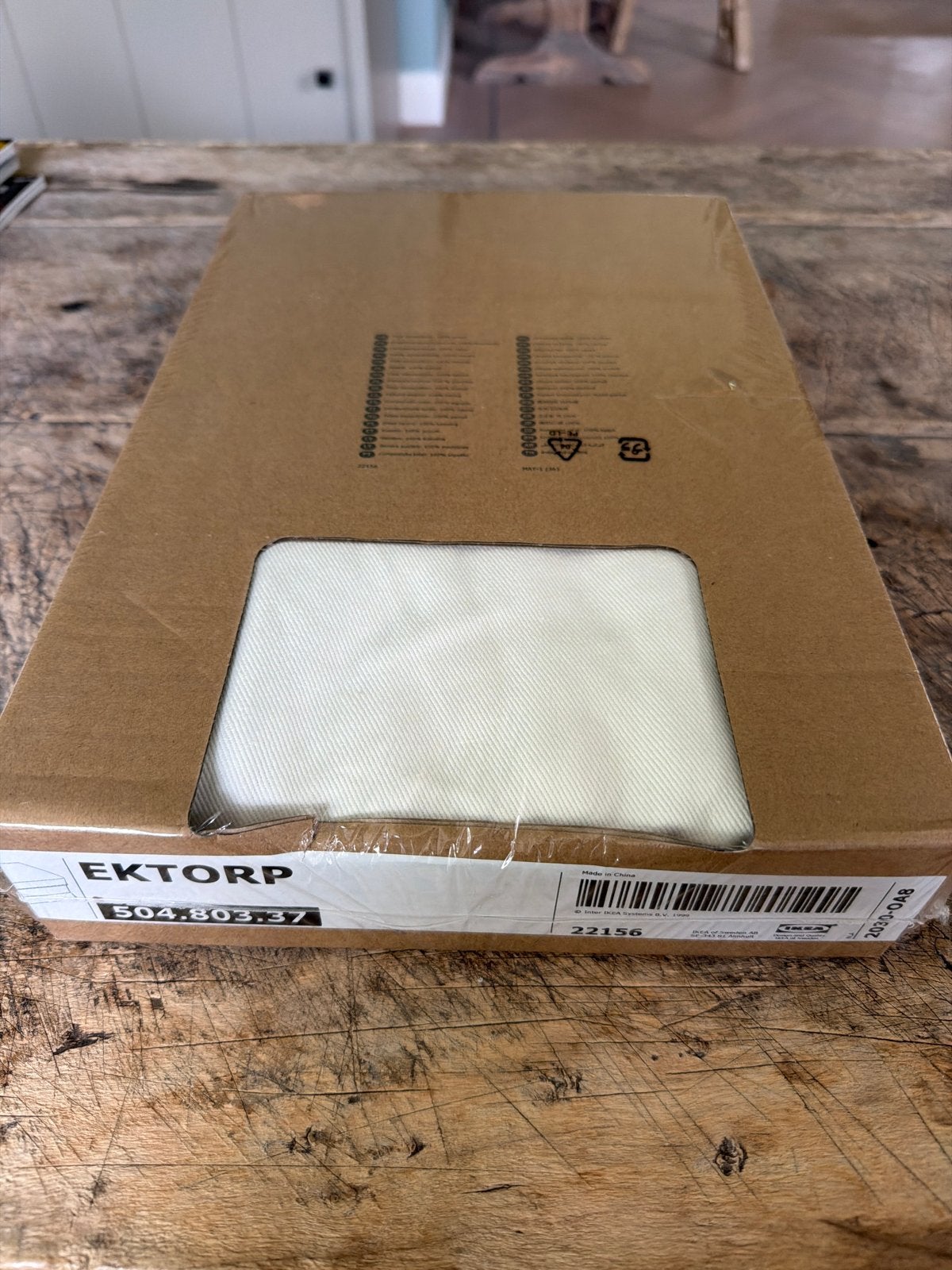 IKEA EKTORP hoes voor poef/hocker, Blekinge wit, Beige, Nieuw, Rechthoekig, 50 tot 100 cm