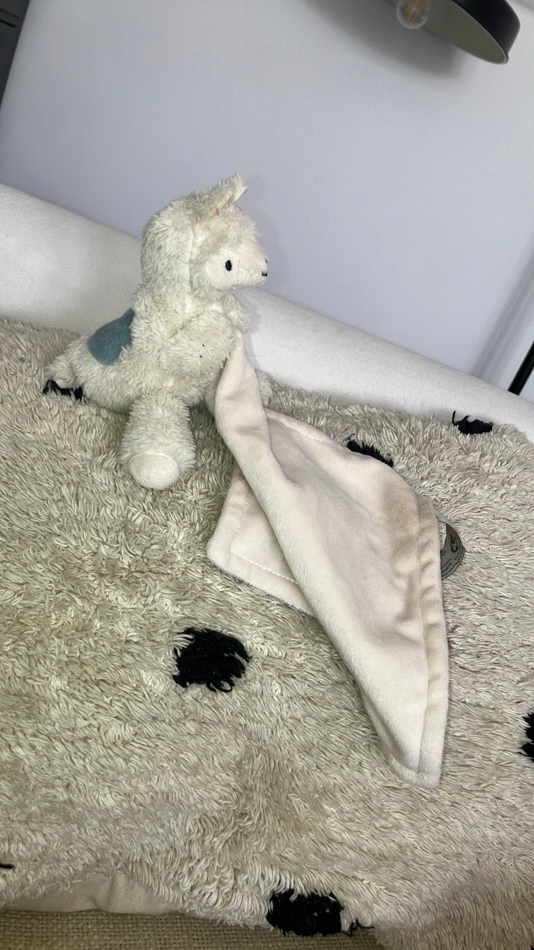 Prenatal lama alpaca knuffeldoekje, Ophalen of Verzenden, Zo goed als nieuw, Overige typen