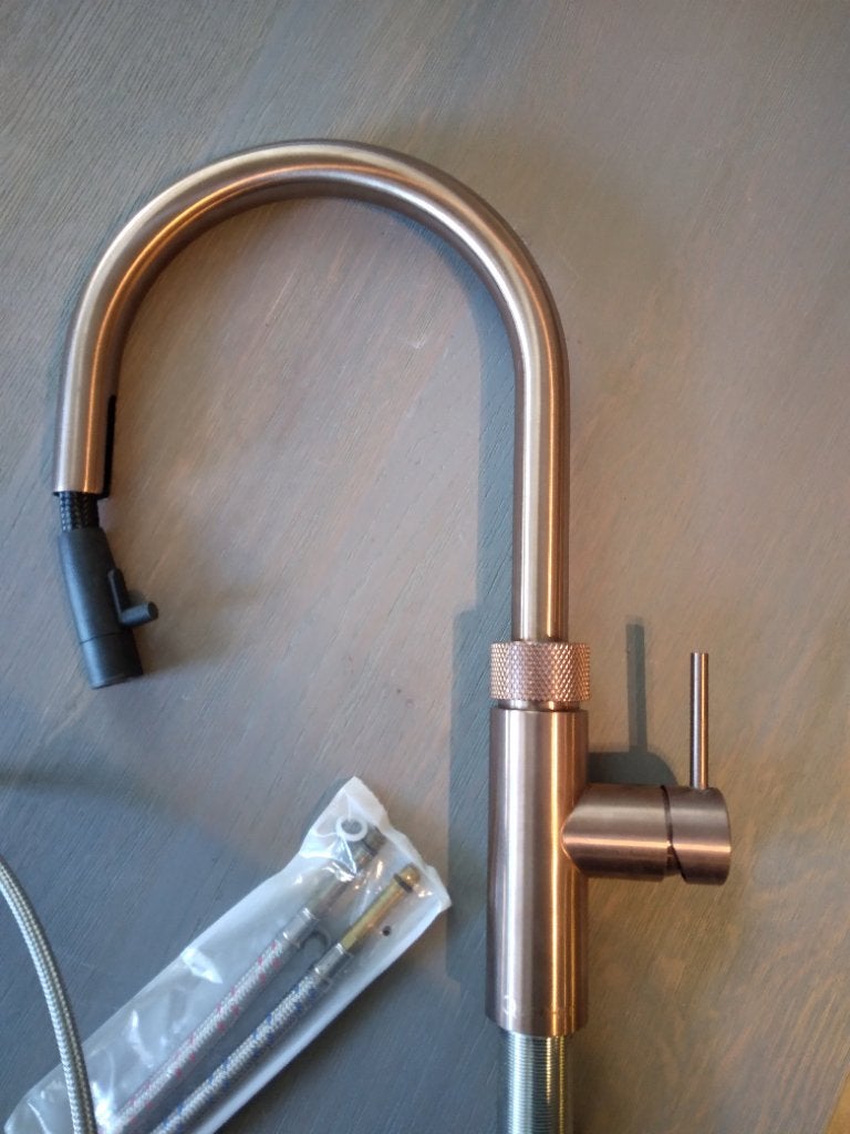 Quooker kokendwaterkraan, Ophalen, Nieuw, Koper, Kraan