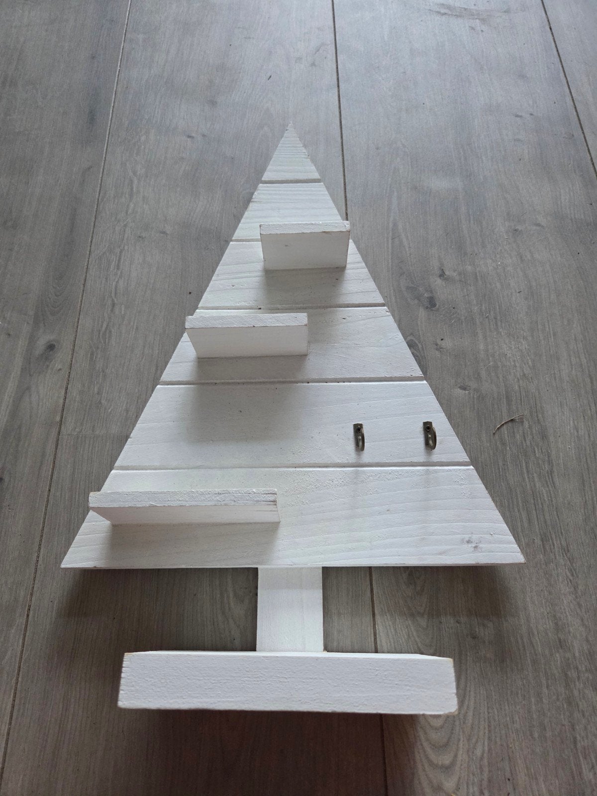 Houten witte kerstboom, Ophalen, Zo goed als nieuw