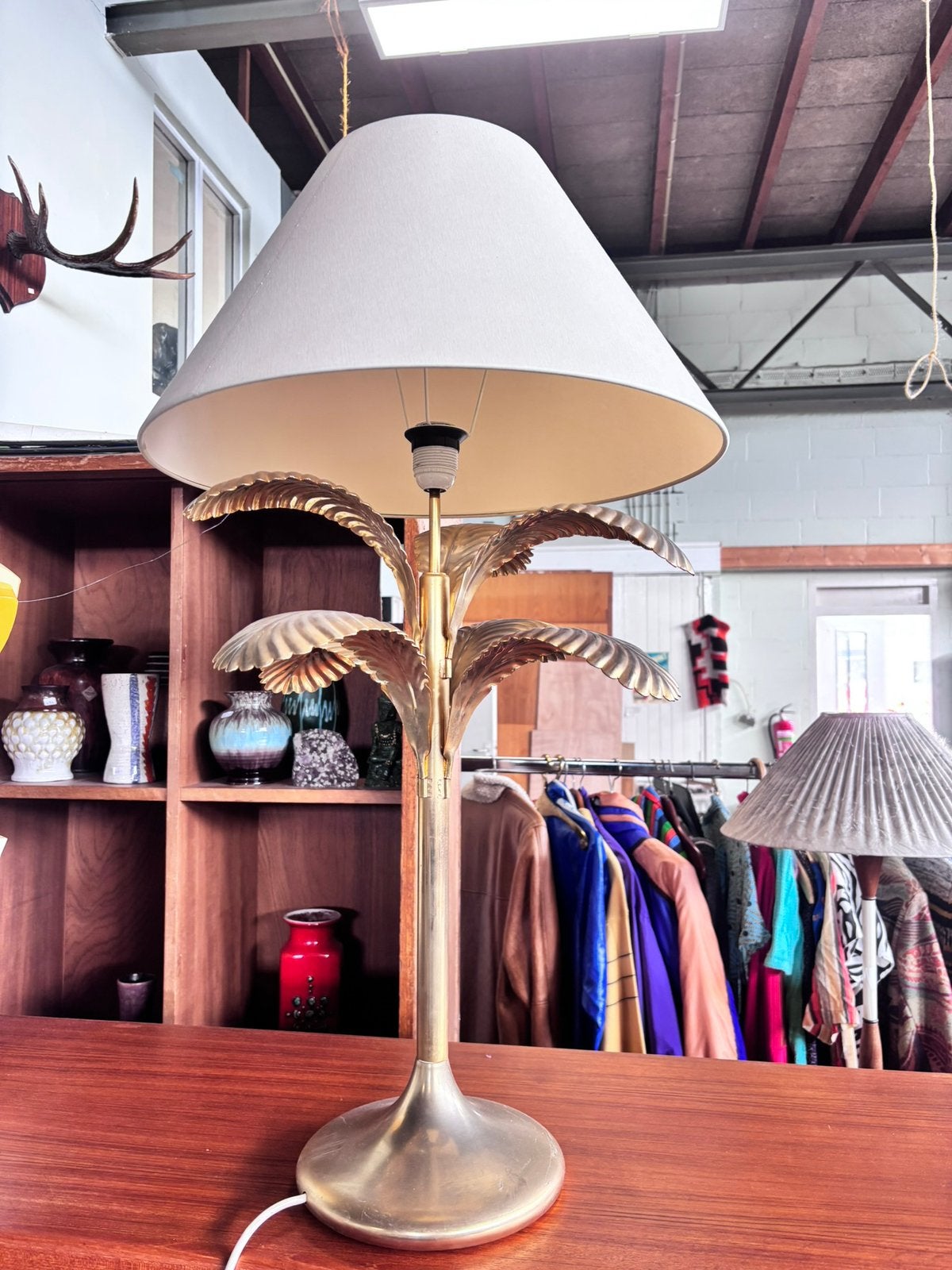 Vintage lamp palmboom design, Ophalen, Gebruikt, X, V
