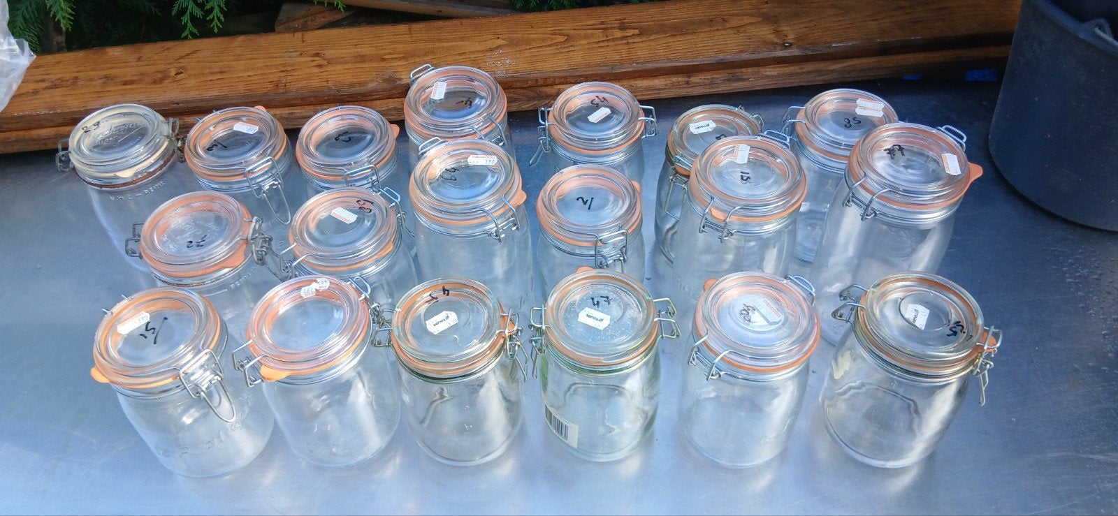 Glazen weckpotten met beugelsluiting - diverse maten, Ophalen of Verzenden, Voorraadpot, Overige merken, Glas