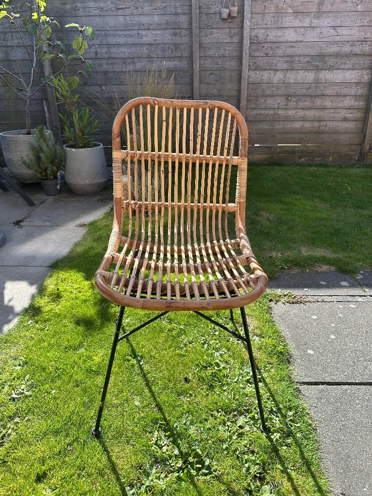Rotan stoel Xenos, Huis en Inrichting, Ophalen, Bruin, Riet of Rotan, Zo goed als nieuw