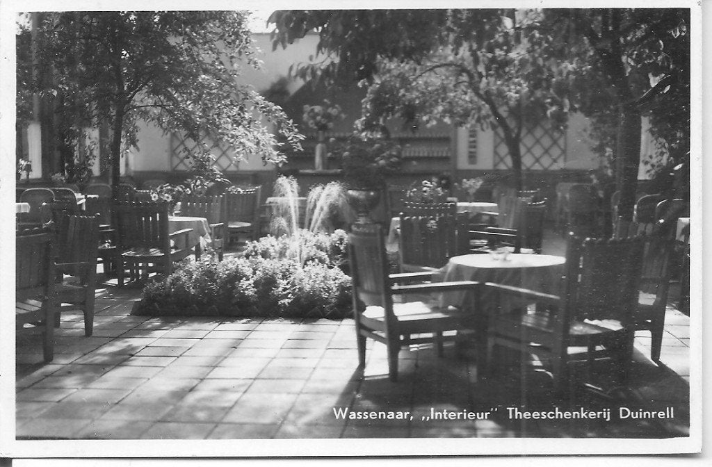 Oude ansichtkaart Wassenaar, Theeschenkerij Duinrell   1951, Verzamelen, Ophalen of Verzenden, 1940 tot 1960, Gelopen, Zuid-Holland